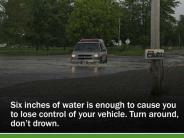 Six Inches of Water is enough to cause you to lose control of your vehicle