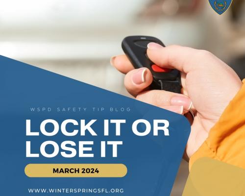 Lock Ir Or Lose It -March Safety Tip